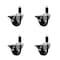 Service Caster 3'' Soft Rubber Swivel 1-1/4'' Expanding Stem Caster Set with Brake, 4PK SCC-EX20S314-SRS-PLB-114-4 - alternate 1